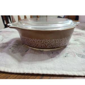Pyrex Woodland Brown 471-B 500 ml Covered Casserole Dish With Lid